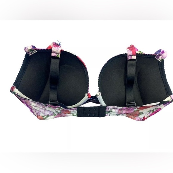 Victoria's Secret BOMBSHELL Bra Floral Satin Shine Strap Rhinestone Push-Up - Picture 5 of 6